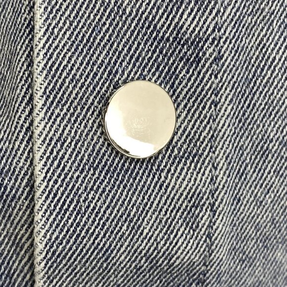 NEW MIXED EMOTION Paisley Denim Short-Sleeve Snap-Down Shirt – Blue – Size M - Picture 6 of 15